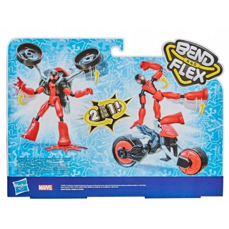 SPIDERMAN Bend and Flex Motocykl 2w1 Figurka 15 cm